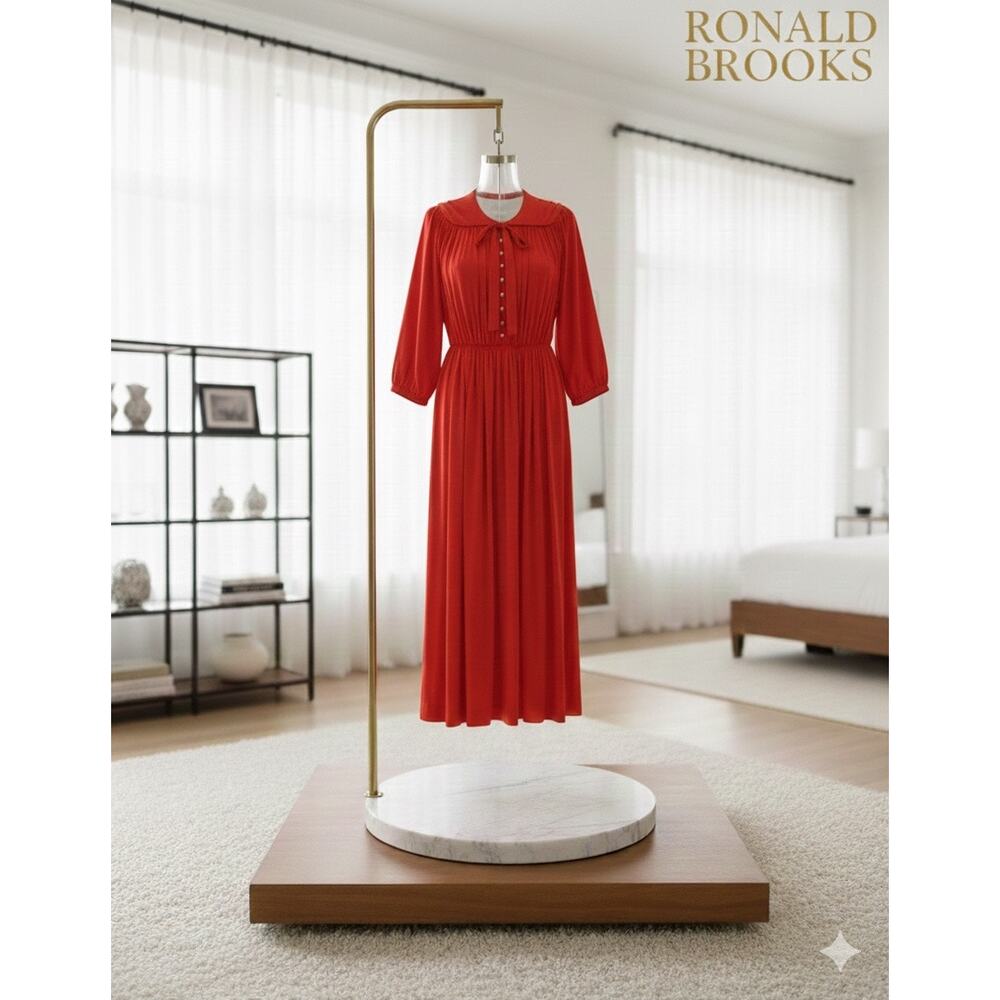 Vintage Donald Brooks Elegant Red Dress